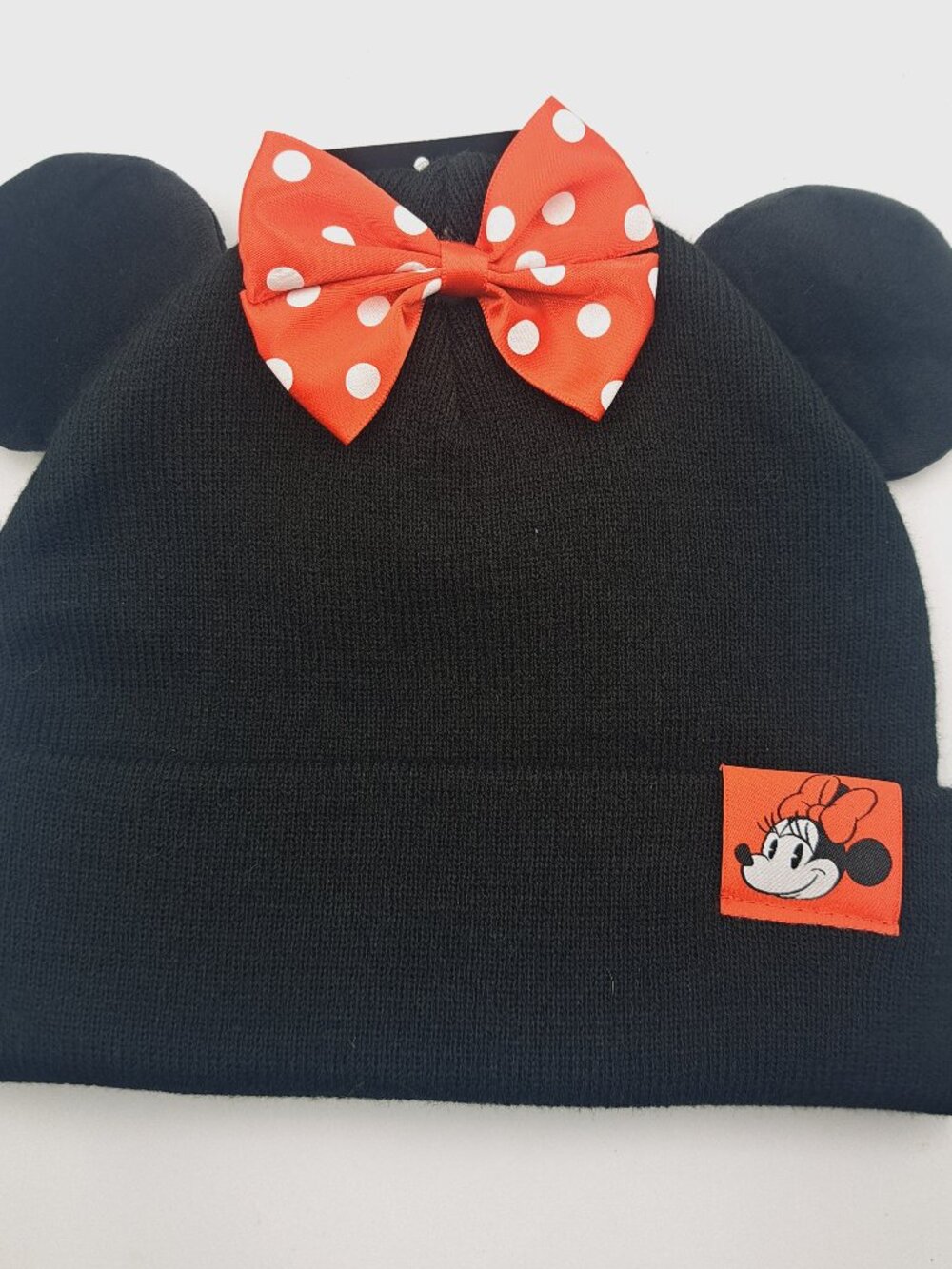 Disney Minnie Mouse Cosplay Winter Ears & Bow Knit Hat: Size One Size Fits All